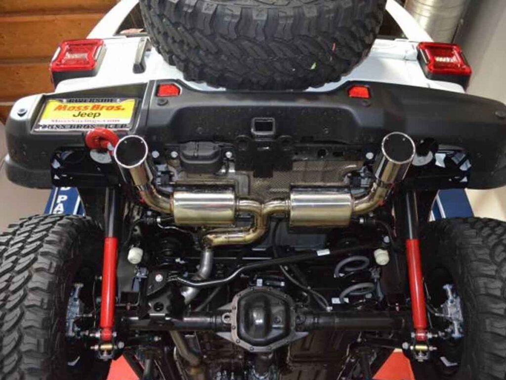 Injen Dual Exhaust System Knalpot Jeep wrangler JL 2018+ warna putih pionir auto garage