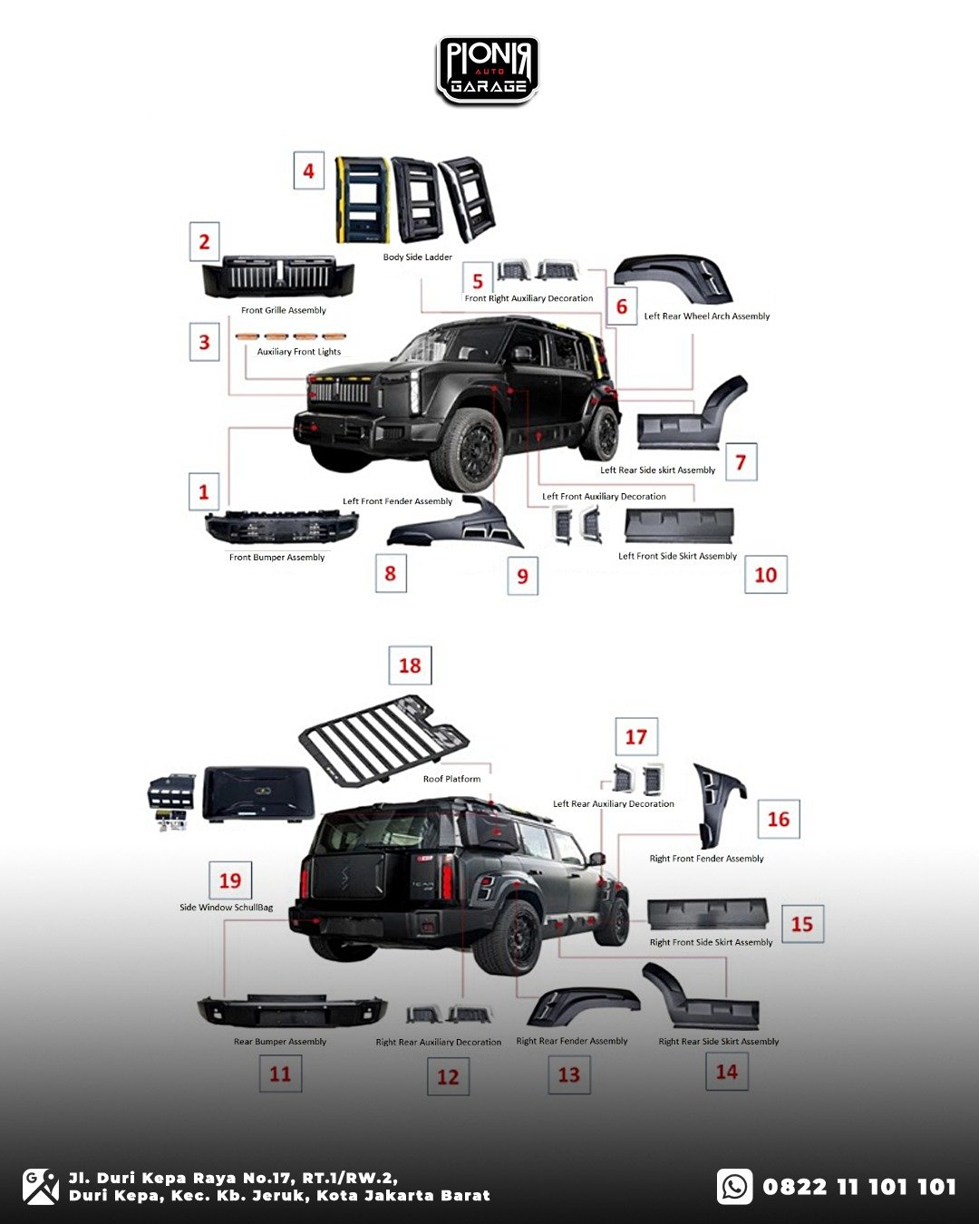 Body kit Phantom untuk Chery J6 (4)