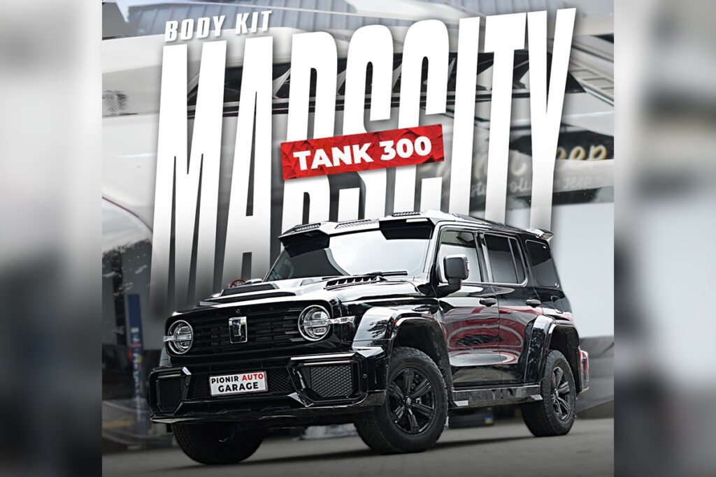 GWM Tank 300 hitam modifikasi body kit Mars City di bengkel Pionir Auto Garage