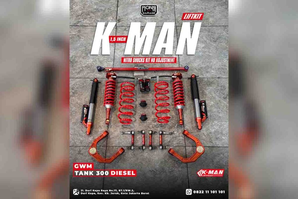 Lift Kit GWM Tank 300 Diesel – K-Man 1.5 Inch Nitro Shocks Kit