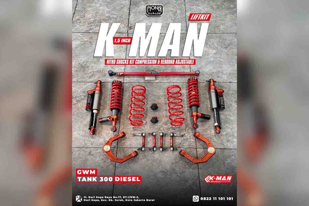 Lift Kit GWM Tank 300 Diesel – K-Man 1.5 Inch Nitro Shocks Kit Adjustable
