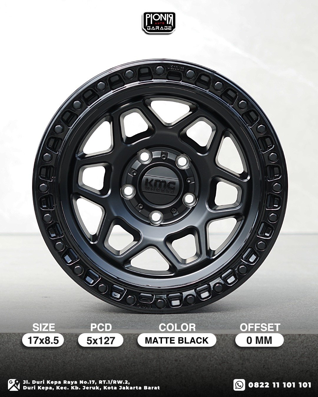 Velg KMC KM553 Torx – Matte Black – Ring 17 PCD 5x127 | Velg Jeep