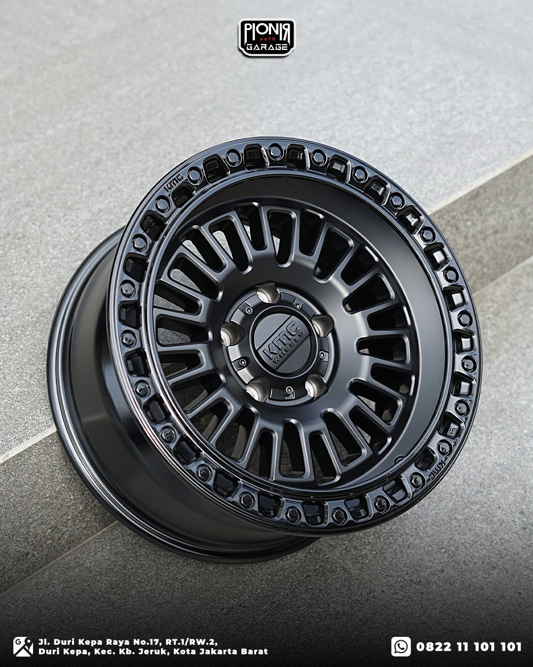 Velg KMC KM554 Aztec – Matte Black – Ring 17 PCD 5x127 | Velg Jeep - Gambar 4