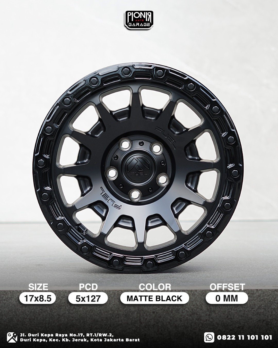 Velg Fuel FC884 Fortress – Matte Black – Ring 17 PCD 5x127 | Velg Jeep