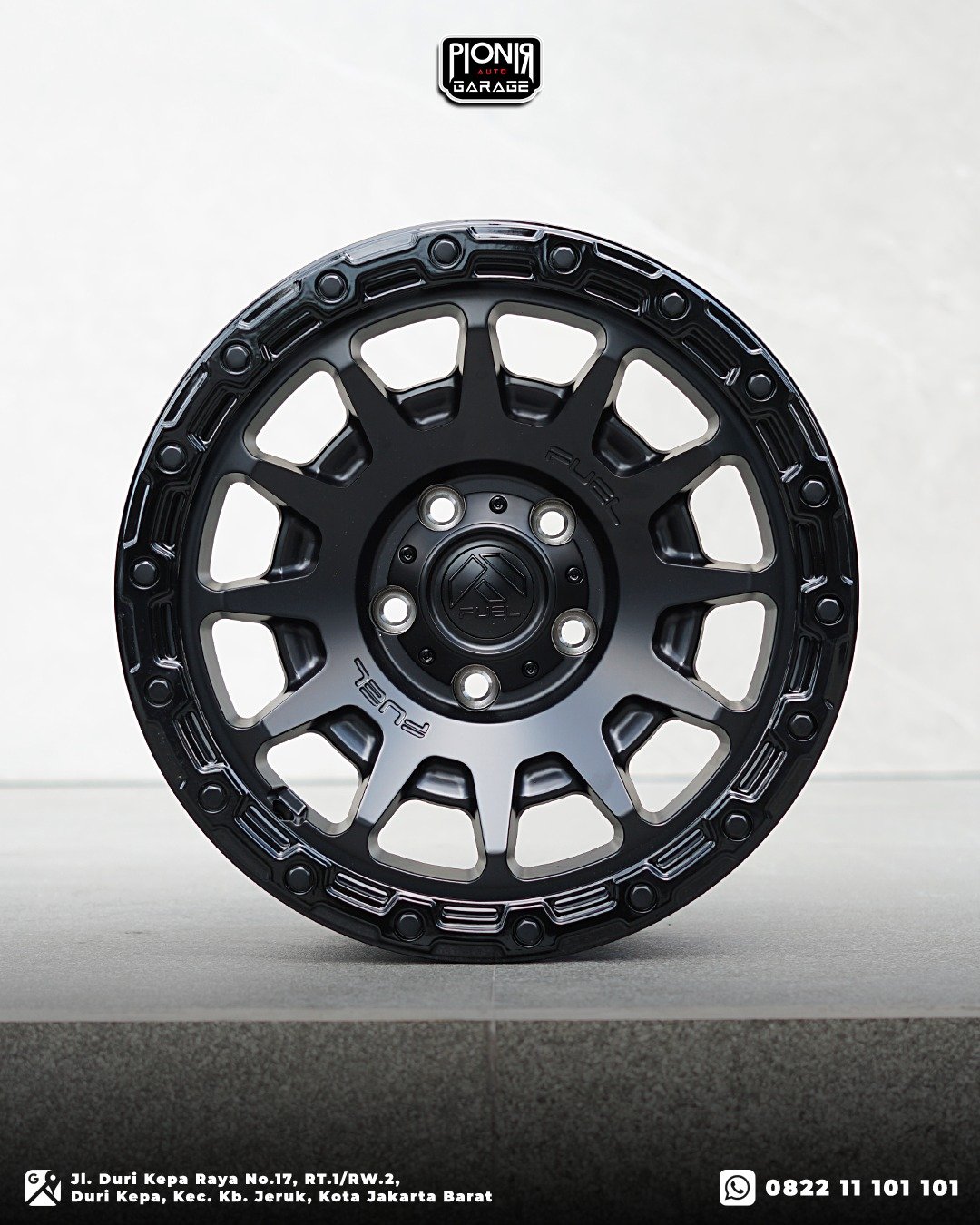Velg Fuel FC884 Fortress – Matte Black – Ring 17 PCD 5x127 | Velg Jeep - Gambar 3