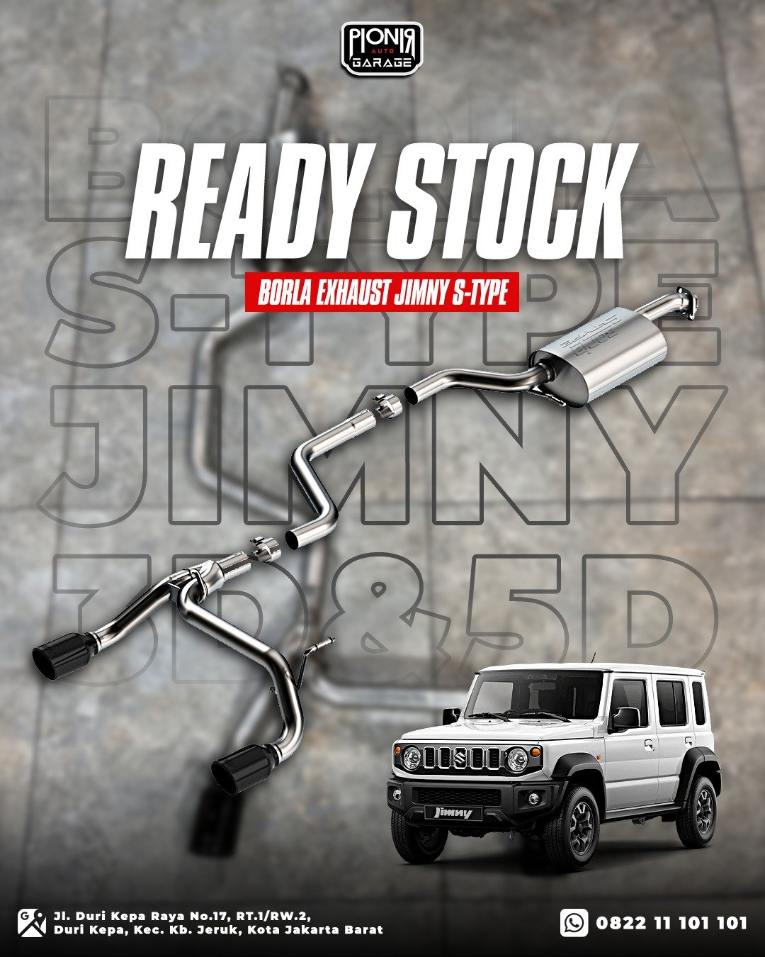 MODIFIKASI JIMNY KNALPOT BORLA JIMNY