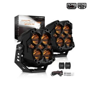 Novsight Cyber Series 6 Inch LED Pod Yellow Lens Warrior Black