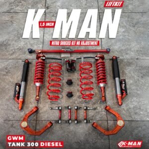 Lift Kit K-Man 1.5 Inch GWM Tank 300 Diesel Non-Adjustable | Peninggi Mobil GWM Tank 300
