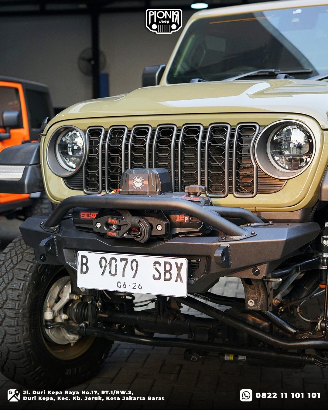 Close Up Winch OVS SCAR 12000 lbs dan Bumper DV8