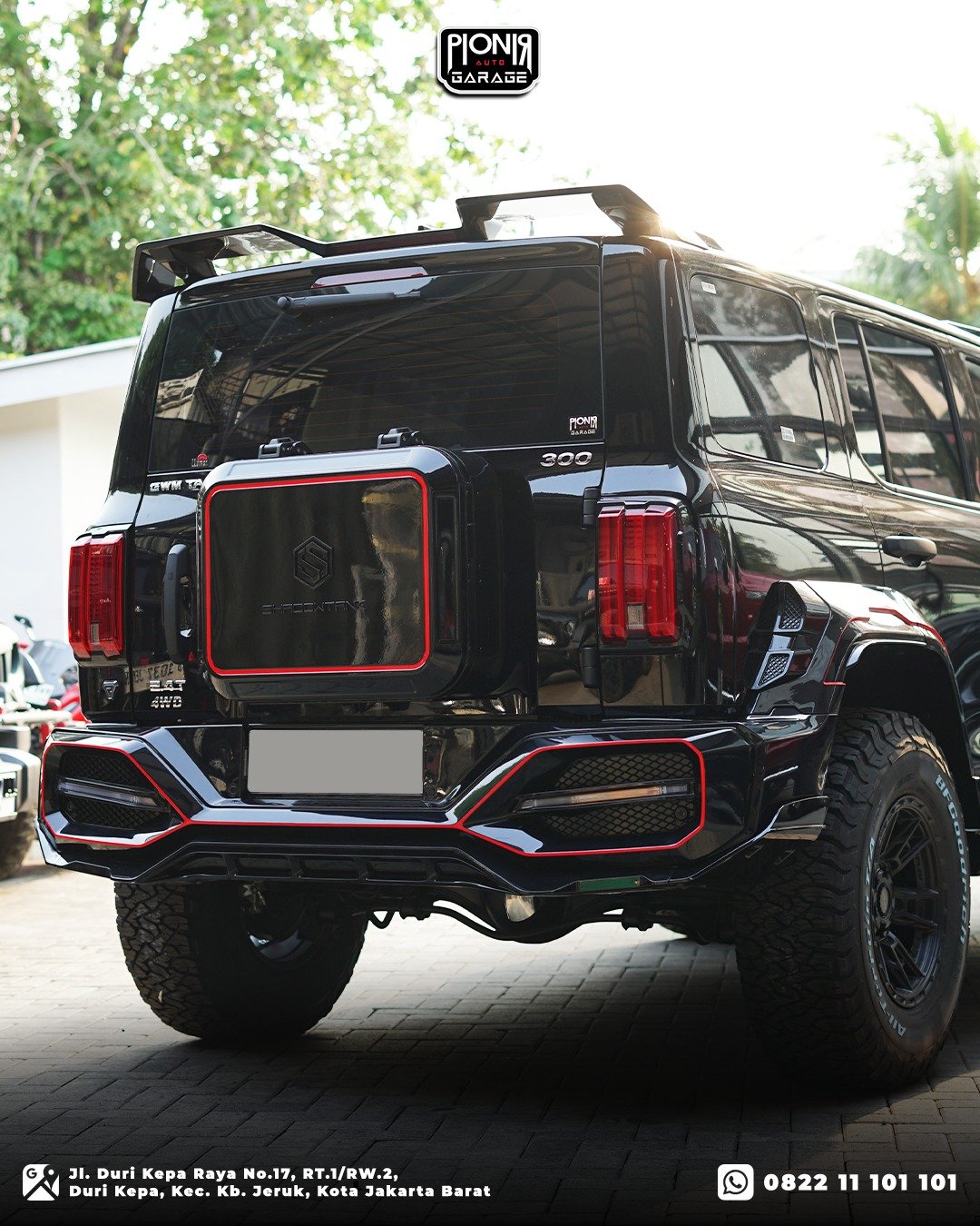 Tampak Belakang GWM Tank 300 Body Kit Shadow