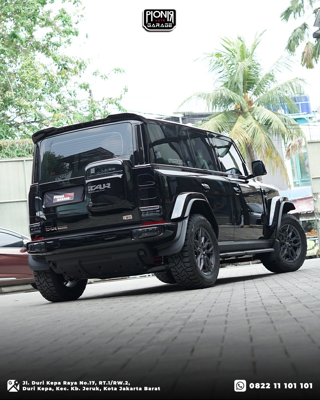 Sudut belakang iCAR V23 modifikasi
