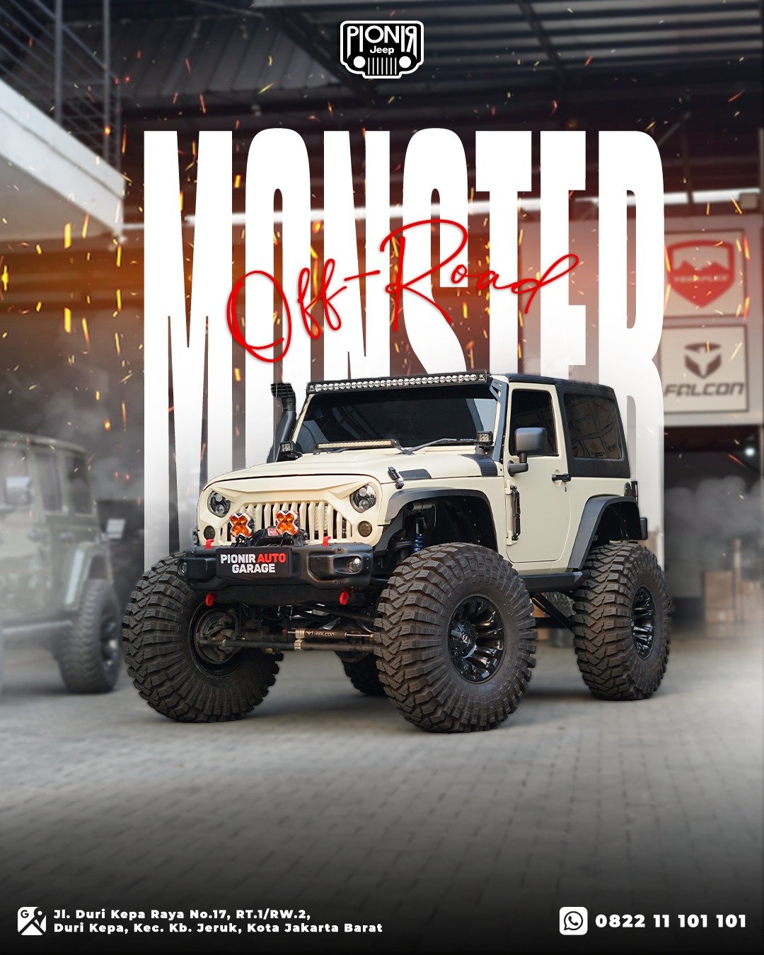 cover modifikasi jeep jk 2 pintu monster offroad by pionir auto garage pionir jeep